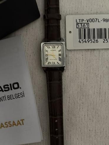 Aksesuarlar: Casio qadın saatı – model LTP-V007L-9BUDF yenidir, satıram çünki — 3