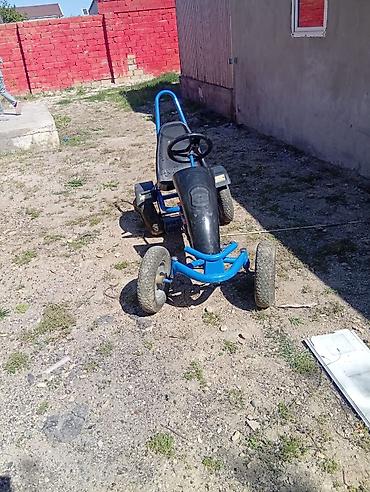 uşaq velosiped satisi: Pedallı uşaq gokardı - Rəng: mavi-qara - Sükanla idarəetmə, ön — 1