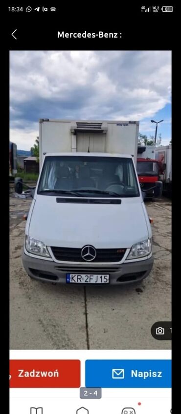 авто в аренду с последующим выкупом в бишкеке: Mercedes-Benz Спринтер: 2006 г., 2.7 л, Механика, Дизель, Фургон