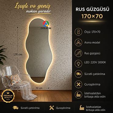 malazya yataq desti: Güzgü Divar üçün, Dekorativ, Arxa işıqlı — 2
