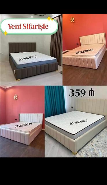 postel: İkinəfərlik, Bazalı, Ödənişli matras, Siyirməsiz — 4