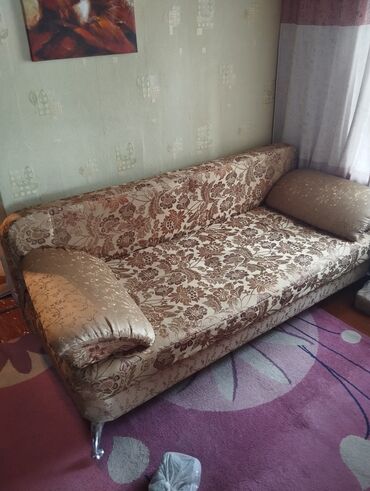 мини диван кровать: Раскладной диван, Двухстворчатая, Жаккард