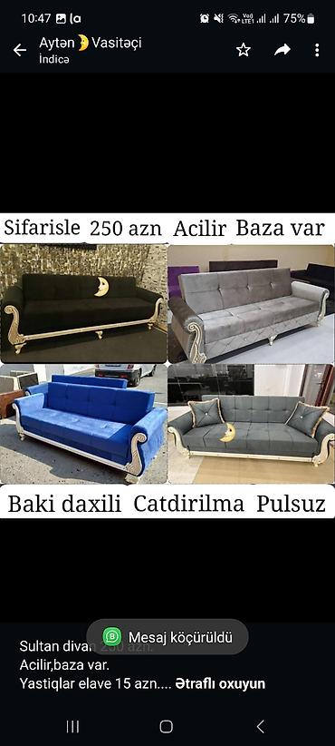 Divan, Qonaq otağı üçün, Parça, Bazalı, Açılan, Kitab