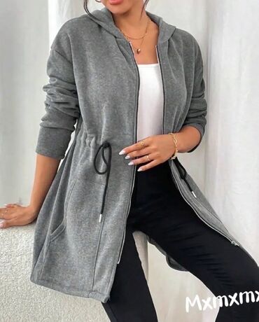 Dukserice: S (EU 36), Jednobojni, bоја - Siva — 1