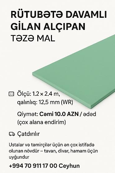 10luq: Alçıpan və profil məhsulları – topdan satış. Alçıpan: - Gilan & — 1