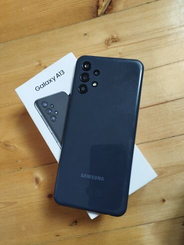 a12 telefonu: Samsung Galaxy A13, 64 GB, rəng - Boz, Sensor, Barmaq izi, İki sim kartlı