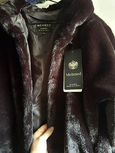 Женская одежда: Шуба, Длинная модель, Турция, С капюшоном, 7XL — 1