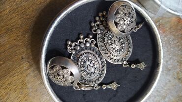 Серебряные серьги: Серебряные серьги, Проба 925, Жемчуг, Женские, Б/у — 1