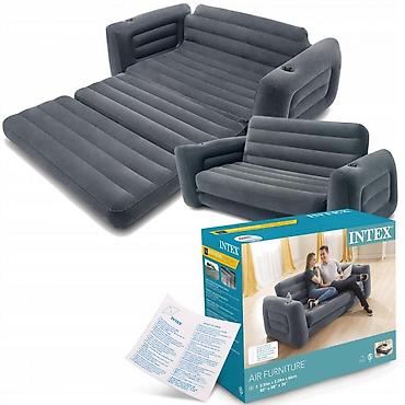 intex divan: Divan-kravat, Yeni, Açılan, Vеlur parça, Şəhərdaxili pulsuz çatdırılma — 1