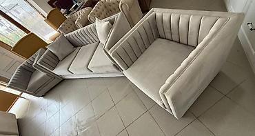 Divan və kreslo dəstləri: Mebel seti – müasir dizaynlı divan və kreslolar - Model: 3-oturacaqlı — 4
