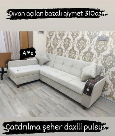 Mebel: Künc divan, Yeni, Açılmayan, Bazasız, Pulsuz çatdırılma
