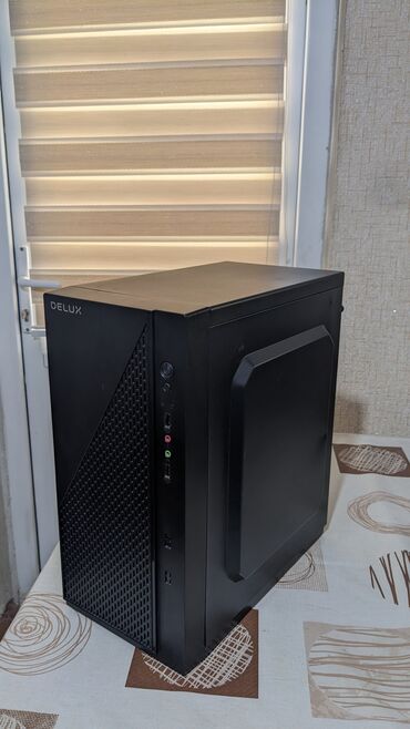 наушники ош: ПК корпусу, Колдонулган, Delux, Micro-ATX, түсү - Кара