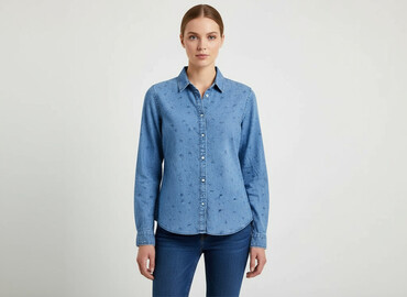 ubrania blue shadow: Angelo Litrico, Women`s shirt, size S