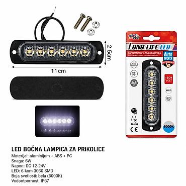KMT Pravougaono LED stroboskopsko svetlo, 6 SMD, belo – model 2008766