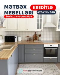 Sifarişlə mətbəx mebeli: Sifarişlə mətbəx dəsti, Özü çəkən petlələr, Mat laminat, Kredit var, Rayonlara çatdırılma, Pulsuz çatdırılma — 2