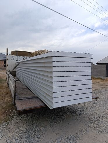 Фасадные сэндвич панели: Сэндвич‑панели с утеплителем (пенополистирол) Описание: - Трёхслойные — 5