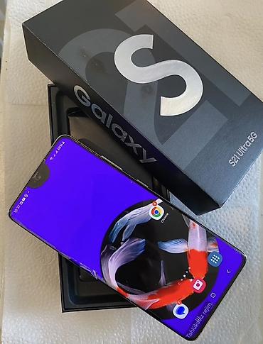 lazer al: Samsung Galaxy S21 Ultra 5G, 256 GB, rəng - Qara, Qırıq, Sensor, Barmaq izi — 3