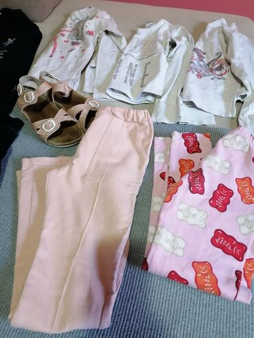 crno bele sandale: Bundle: Leggings, T-shirts, For girls, age: 9-10 years