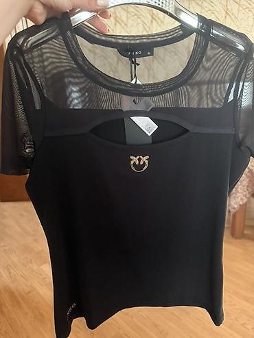 mayka turkce: Qadın qara və tünd göy qısaqol T-shirt kolleksiyası Ümumi — 6