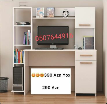 Masalar: Kompüter masası, Yeni, Açılmayan, Laminat, Dördbucaq masa — 9