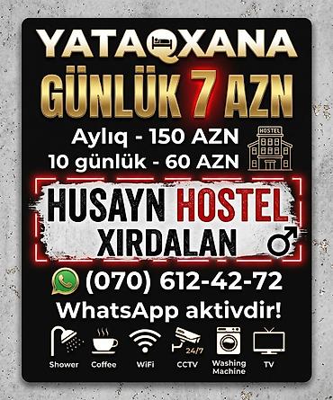 is elanlari aspaz: Xırdalanda “Husayn Hostel” – yataqxana. Хостел - Günlük: 7 AZN - 10 — 1