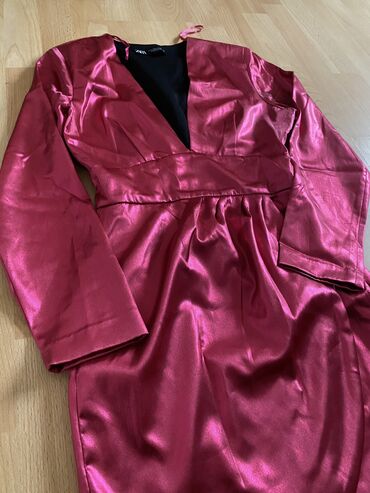 jagger haljine: Zara S (EU 36), color - Pink, Cocktail, Long sleeves