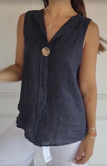 vogeli bluze: ✅Ženska bezrukavna lanena bluzica
✅1700 din — 4