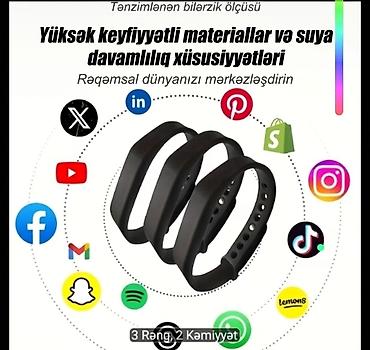 smart qolbaq: Rəqəmsal Ağıllı Bilərzik – NFC funksiyalı Xüsusiyyətlər: - NFC — 1
