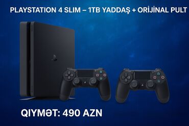 Sony PlayStation 4 Slim konsolu 1TB daxili yaddaş ilə geniş oyun