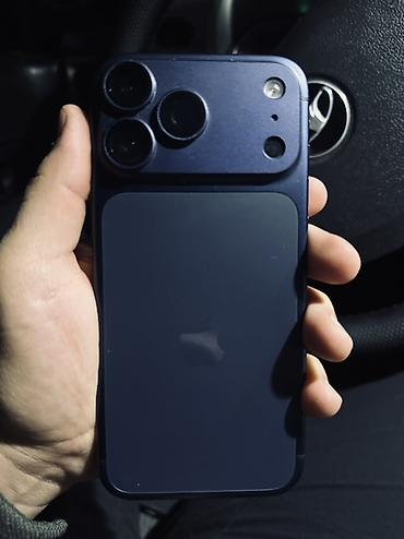 iphone cs: IPhone 17 Pro Max, Б/у, 256 ГБ, Синий, Зарядное устройство, Защитное стекло, Чехол, 94 % — 2