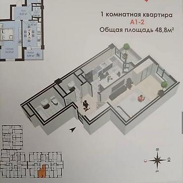 Продажа квартир: 1 комната, 49 м², Золотой квадрат Элитка, 12 этаж, ПСО (под самоотделку) — 8