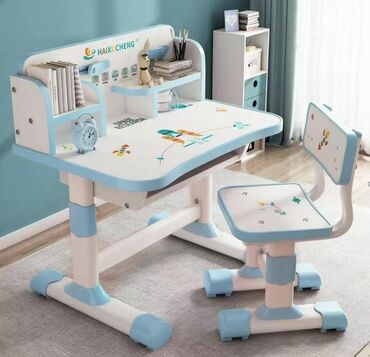 Другая мебель: Многофункциональный детский стол и стул с регулируемой высотой — 6