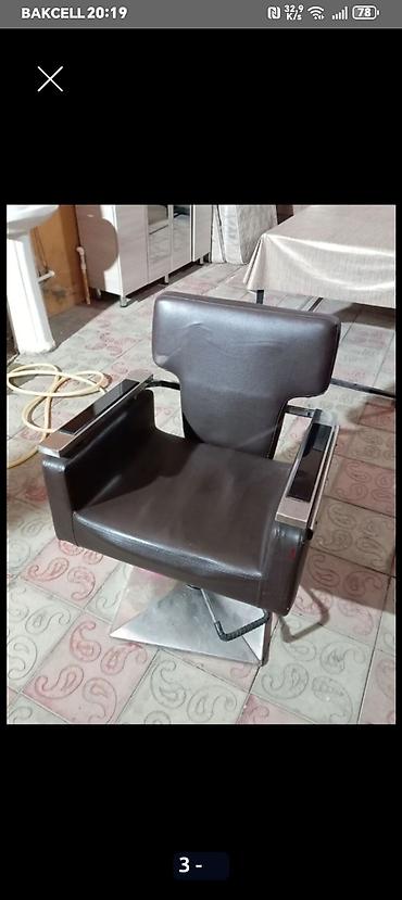 bar stoyka: Peşəkar bərbər/kosmetologiya kreslosu - Material: qara rəngli — 10