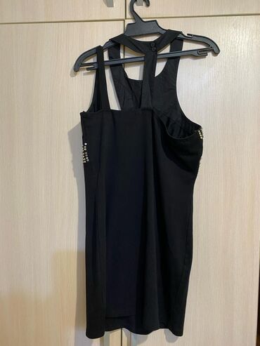 черное короткое платье: Вечернее платье, Коктейльное, Короткая модель, Вискоза, Без рукавов, M (EU 38)