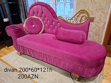 Divanlar: Divan, İşlənmiş, Açılmayan, Bazasız, Vеlur parça — 1