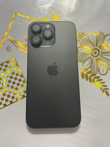 купить ноутбук в бишкеке бу: IPhone 16 Pro Max, Б/у, 256 ГБ, Black Titanium, Чехол, Кабель, Коробка, 92 %