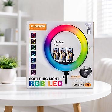 Кольцевая лампа PLOKAMA Soft Ring Light RGB LED, модель LIVE-R45 Pro
