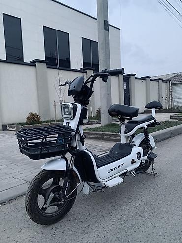 Другая мототехника: ЭЛЕКТРОСКУТЕР ДВУХМЕСТНЫЙ (SKY WAY) Все работает! Аккум зарядка есть — 2