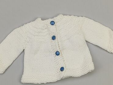 biały sweterek niemowlęcy: Kardigan, 0-3 m, stan - Bardzo dobry