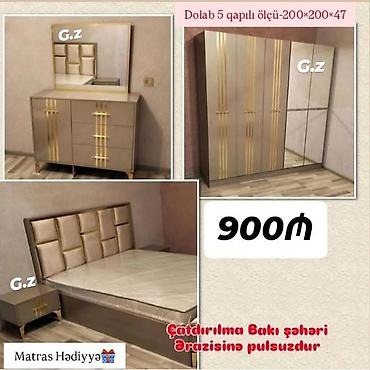 Yataq otağı dəsti Tərkibi: - 5 qapılı dolab – ölçü: 200×200×47 sm -