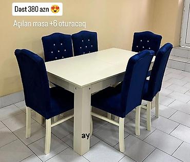 sdullar: Kvadrat masa, Qonaq otağı üçün, 6 nəfər — 1