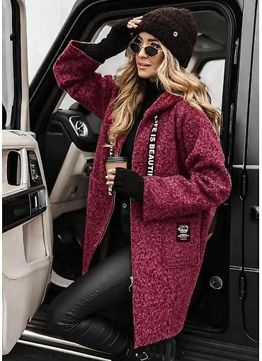 Krzneni kaputi: Ženska zimska gornja odeća – kolekcija - Shearling prsluk: tamno — 4