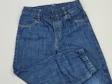 Jeansowe: Spodnie jeansowe, H&M, 8 lat, 128, stan - Dobry