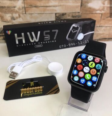 ekran ucun saat sekilleri: Hw57 pro Smart watch Yeni Apple Watch 7 Seriyasının tam birə bir