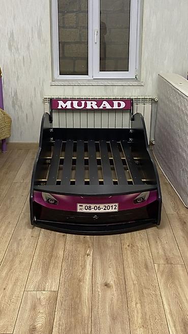 Uşaq çarpayısı – “avtomobil” dizaynlı model - Rəng: bənövşəyi/çəhrayı