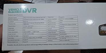 Videoreqistratorlar: Videoqeydiyyatçı (Vehicle Blackbox DVR) – yenidir. Xüsusiyyətlər: - — 8