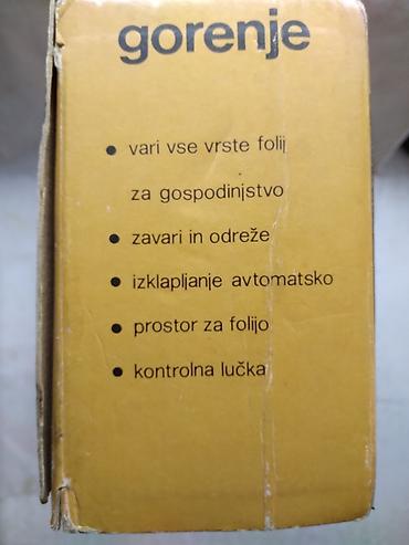 ventilatori plafonski: Gorenje aparat za varenje kesa tip SV 106,88 W,pozutela guma na — 3