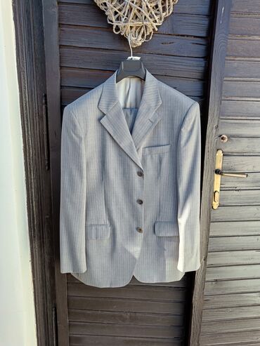 jeftini muski duksevi: Two-piece suit, XL (EU 54), By Zerga, color - Grey, Wool