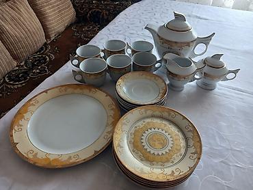 cay: Çay dəsti, rəng - Ağ, Farfor — 4