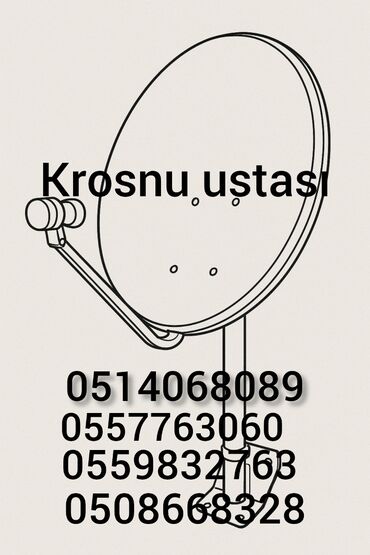 krosnu qiymeti: Krosnu və antena ustası aparat 30 manatdan başlayır kabel metri
